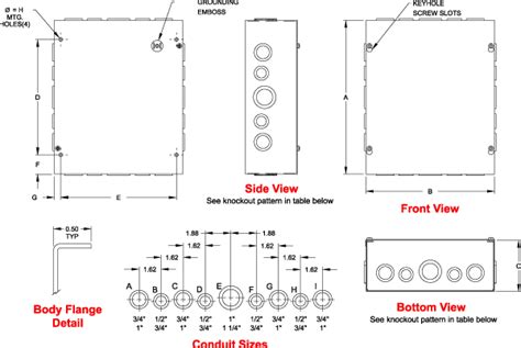 knockout metal electrical box|electrical box knockout sizes chart.